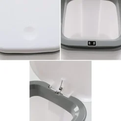 Outlet 2 liters miniskrivbordspapperskorg, små skrivbordspapperskorgar i plast, vit