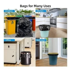 Hot 20 liters sopsäckar med extra stark svart dragsko för källsortering 50 x 60 cm 100 säckar