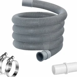 Outlet 3 m Avloppsslang för Tvättmaskin, Tvättmaskinslang, Slangförlängning, Universell Avloppsslangförlängningssats för Tvättmaskin och Diskmaskin -