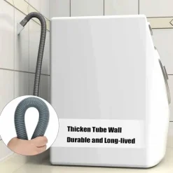 Outlet 3 m Avloppsslang för Tvättmaskin, Tvättmaskinslang, Slangförlängning, Universell Avloppsslangförlängningssats för Tvättmaskin och Diskmaskin -