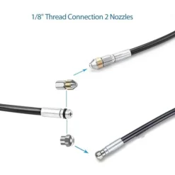 Best 15 m Högtrycksslangrengörare Kompatibel med Kärcher K2-K7/HD/HDS 180 bar 60 °C Professionellt Brett Munstycke[JUN]