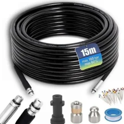 Online 15 m högtryckstvättslang, 15 m Kärcher rörrengöringsslang, 180 bar 60 C, Kärcher ferret-kompatibel med adaptrar för Kärcher K2, K3, K4, K5, K6, K7 a | Fyndiq