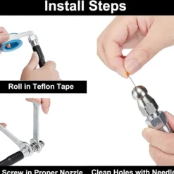 Online 15 m högtryckstvättslang, 15 m Kärcher rörrengöringsslang, 180 bar 60 C, Kärcher ferret-kompatibel med adaptrar för Kärcher K2, K3, K4, K5, K6, K7 a | Fyndiq