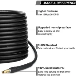 New 10 m högtryckstvättslang, ersättningsslang för Karcher K-serien K2, K3, K4, K5, K7, klicktyp snabbkoppling... (10)