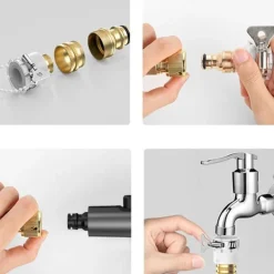 Hot 15 m Högtryckstvättspistol för biltvätt Aluminiumlegering Slangpistol Korskoppling