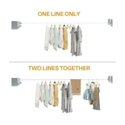 Outlet 4,2 m Utdragbar tvättlina Inomhus och utomhus Portabel Vägg Salle De Badrum