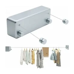 New 4,2 m Utdragbar tvättlina Inomhus och utomhus Portabel Vägg Badrum