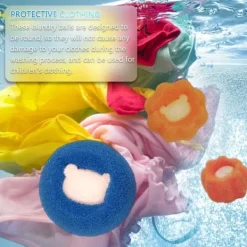 New 6 magiska tvättbollar, katt-hårsuktion, hårborttagning, rengöring