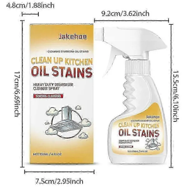 Hot 120 ml Kraftfull Köksavfettningsspray För Oljefläckar - Effektiv Rengöring För Spishällar, Köksfläktar Och Köksytor