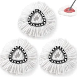 Best *3 Mopphuvud för ersättning av mikrofibermopphuvuden för snurrmop M*