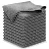 Sale 12 Mörkgråa Mikrofiberdukar för Rengöring Utan Ränder - 30 x 30 cm
