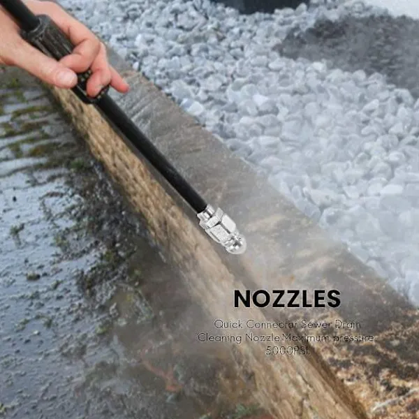 Outlet (4 munstycken per lot) Högtrycksspolningsmunstycke för avloppsrengöring, spolmunstycken