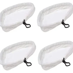 Sale 4 Ångmoppdukar, Triangulära Mikrofiber Ångmoppdukar, Tvättsbara Ersättningsdukar för Ångmopp för Rengöring av Olika Golv