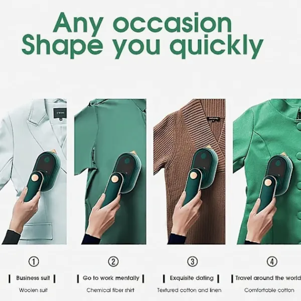 2025 Ny Mikro Ångstrykjärn Bärbar Handhållen Hängare Mini Vikbar Strykjärn, Handhållen Maskin, Hem Resemaskin, Hem, Resa Green