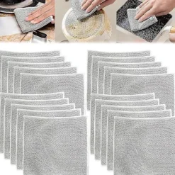 New 2023 Ny Multifunktionell Repfri Diskduk i Ståltråd, Japansk Diskhandduk i Ståltråd, Mångsidiga Disktrasor i Ståltråd för Vått och Torrt, Skrubbar & Rengör 20 Pcs | Fyndiq