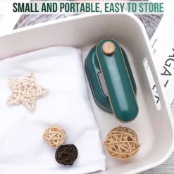 Hot 2024 Ny professionell mikroångstrykjärn bärbar handhållen galge mini hopfällbar strykjärn, handhållen maskin, hemreseapparat, hem, resa (grön)