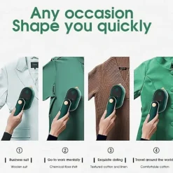 New 2024 Ny professionell mikroångstrykjärn bärbar handhållen galge mini hopfällbar strykjärn, handhållen maskin, hemreseapparat, hem, resa (grön)