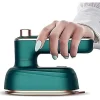 New 2024 Ny professionell mikroångstrykjärn bärbar handhållen galge mini hopfällbar strykjärn, handhållen maskin, hemreseapparat, hem, resa (grön)