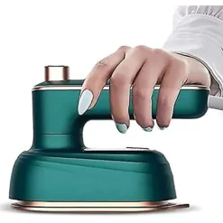 New 2024 Ny professionell mikroångstrykjärn bärbar handhållen galge mini hopfällbar strykjärn, handhållen maskin, hemreseapparat, hem, resa (grön)