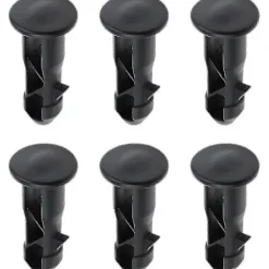 Clearance 3 par gångjärnsbultar gångjärnstappar för soptunnlock som passar 240/120/100/60l utomhus soptunnor, 65mm X 18mm, svart plast