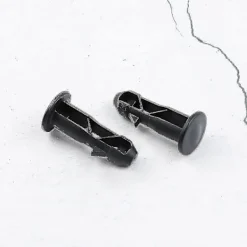 Clearance 3 par gångjärnsbultar gångjärnstappar för soptunnlock som passar 240/120/100/60l utomhus soptunnor, 65mm X 18mm, svart plast