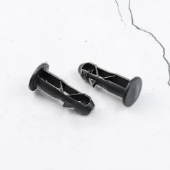 New 3 par gångjärnsbultar gångjärnstappar för soptunnlock som passar 240/120/100/60l utomhus soptunnor, 65mm X 18mm, svart plast