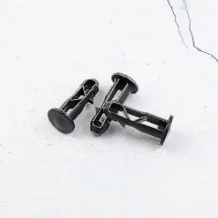 Hot 3 par gångjärnsbultar gångjärnstappar för soptunnalock för att passa 240/120/100/60l utomhussoptunnor, 65mm X 18mm, svart plast_kvalitetsgåva