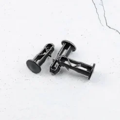 Best 3 par gångjärnsbultar gångjärnstappar för soptunnlock som passar 240/120/100/60l utomhus soptunnor, 65mm X 18mm, svart plast