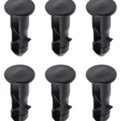 Discount 3 par gångjärnsbultar gångjärnstappar för soptunnlock som passar 240/120/100/60l utomhussoptunnor, 65mm X 18mm, svart plast