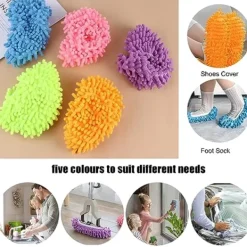 Clearance 5 par mopptofflor, multifunktionella dammsugarskor, rengöringsskor