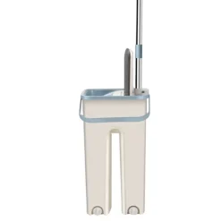 Hot Holocky 360° Platt Press Mikrofiberplattor Mopphink Set, 1 Moppset + 2 Dynor