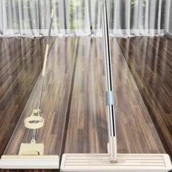 Hot Holocky 360° Platt Press Mikrofiberplattor Mopphink Set, 1 Moppset + 2 Dynor