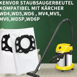 Outlet 10 påsar för Kärcher WD4 WD5 WD6 MV4 MV5 MV6 dammsugare[DS]