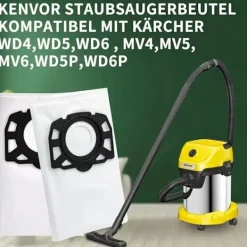 Outlet 10 påsar för Kärcher WD4 WD5 WD6 MV4 MV5 MV6 dammsugare - FX-