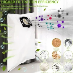 New 10 påsar för Kärcher WD4 WD5 WD6 MV4 MV5 MV6 dammsugare - FX-