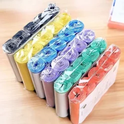 Outlet 5 Rullar 1 Förpackning 100st Hushålls Engångs Soppåsar Köksförvaring Skräppåsar Rengöring Avfallspåse Plastpåse 45x50cm Color mixing