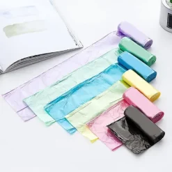 Outlet 5 Rullar 1 Förpackning 100st Hushålls Engångs Soppåsar Köksförvaring Skräppåsar Rengöring Avfallspåse Plastpåse 45x50cm Color mixing