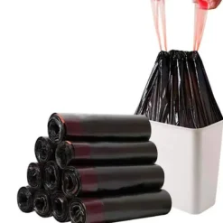 New 6 Rullar 120 stycken (Flerfärgade, 45*50CM) [Extra Tjocka][Läckagesäkra] Sopsäckar Papperskorgspåsar för Hemmakontor Papperskorg, Sopsäckar, Avfall