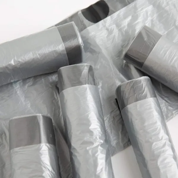 Outlet 5 Rullar 50x60 cm 75 ST Sopsäckar, Sopsäckar med Dragsko Stora Starka Oparfymerade Universella Avfallspåsar Soptunnor För Kök