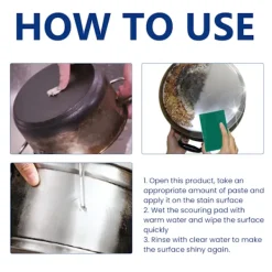 Hot AcserGery 2025 Senaste Modell Rengöringskräm i Rostfritt Stål Kök Köksapparater Spiskåpa Rengöringskräm för Tunga Oljor Rengöringskräm för Rost