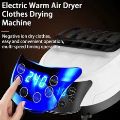 Sale 1 Set Elektrisk Klädtork Med Timer Tyst Ljudlös Fjärrkontroll Portabel Elektrisk Varmluftstork Klädtorkmaskin Tvätt Kaesi