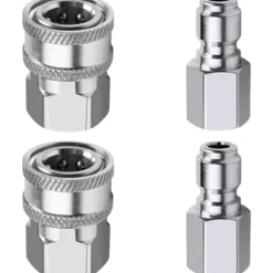 Clearance 2 set NPT 3/8 tum rostfritt stål hane och hona högtryckstvätt snabb