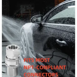 Clearance 2 set NPT 3/8 tum rostfritt stål hane och hona högtryckstvätt snabb