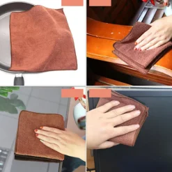 Discount 1 set rengöringsdukar, brun, 25*25cm, 5 stycken, Färg: Stil1