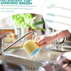 Hot 2 set Små Utrymmes Rengöringsborstar för Fönsterdörrspår Skåror Hörn Flaskor