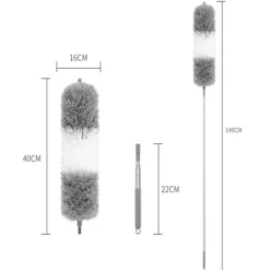 Sale 1 set ull dammvippa grå komplett set (1,4 meter), Färg: stil3