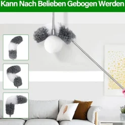 Sale 1 set ull dammvippa grå komplett set (1,4 meter), Färg: stil3