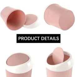 Online 2 Små papperskorgar Mini skrivbordspapperskorg (blå, rosa)