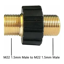 Online 1 Snabbanslutningsslangadapter, Rengöringstillbehör, Högtrycksspruta, Högtryckstvätt, M22 x 1,5 Dubbelhuvud Kompatibel med Karcher, Karcher H