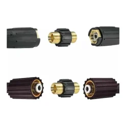 Online 1 Snabbanslutningsslangadapter, Rengöringstillbehör, Högtrycksspruta, Högtryckstvätt, M22 x 1,5 Dubbelhuvud Kompatibel med Karcher, Karcher H